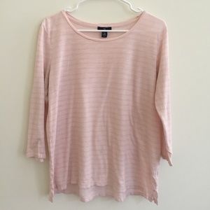 GAP Medium Soft Pink 3/4 Sleeve Top